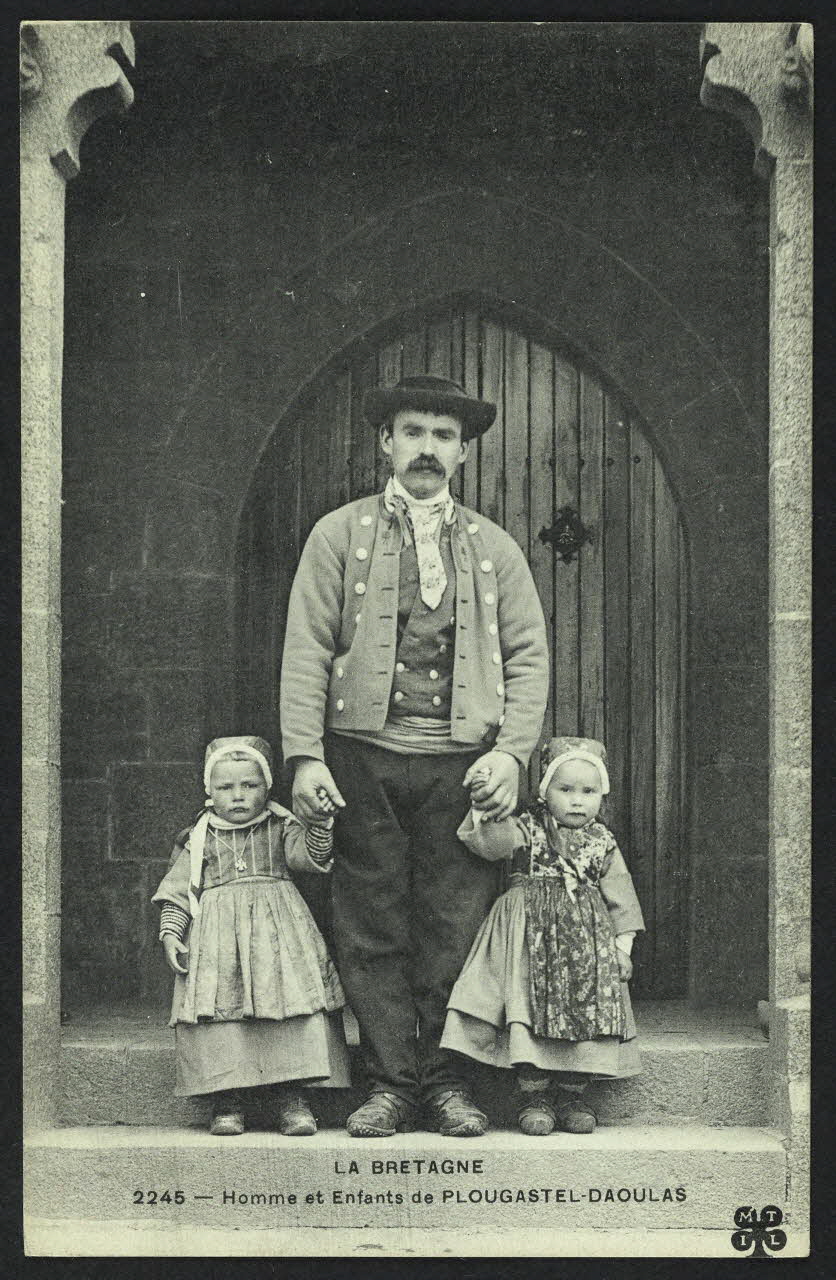 carte postale HOMME ET ENFANTS DE PLOUGASTEL-DAOULAS 4P839 Photo