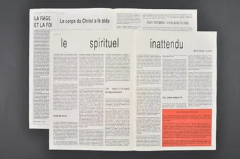 Chrétiens et Sida journal Chrétiens & sida. Numéro 1. Le spirituel inattendu France 1992 2002.120.9.1-2 Photo Mucem