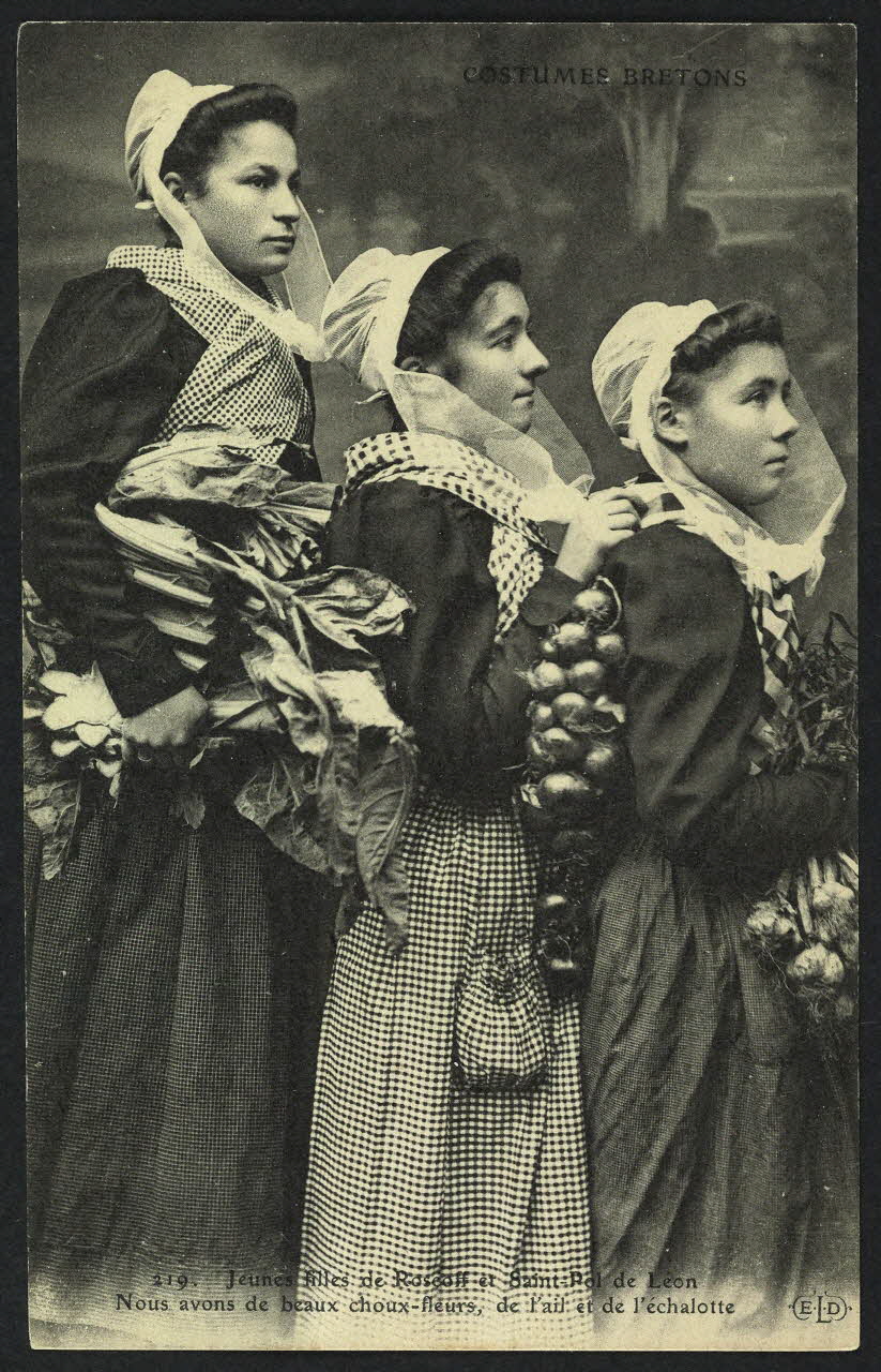 carte postale JEUNES FILLES DE ROSCOFF ET SAINT-POL DE LEON 4P902 Photo