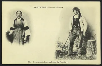 carte postale COSTUMES DES ENVIRONS DE PONTIVY 4P1019  Photo