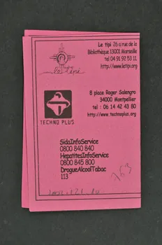 Association "Le Tipi" flyer "Les femmes et les produits. Quelques conseils." France 2001 2002.121.10  Photo Mucem