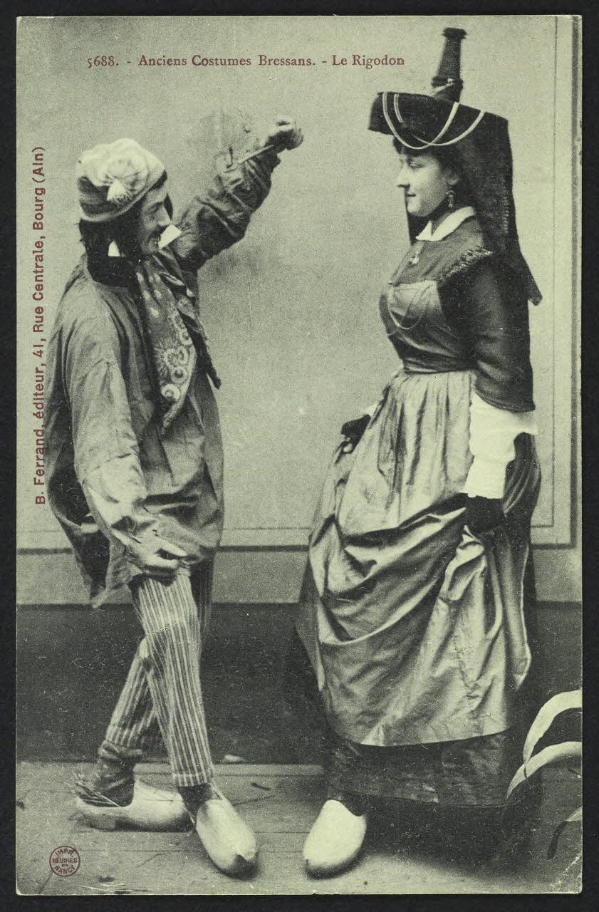 carte postale ANCIENS COSTUMES BRESSANS, LE RIGODON 4P1058 Photo