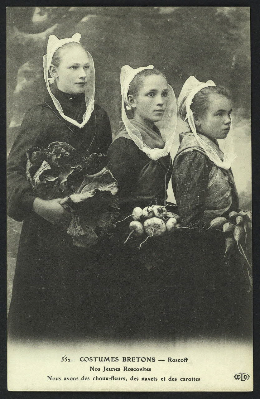 carte postale NOS JEUNES ROSCOVITES, NOUS AVONS DES CHOUX-FLEURS 4P1069 Photo