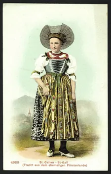 carte postale SAINT-GALL, (TRACHT AUS DEM EHEMALIGEN FURSTENLANDE) 4P1122 Photo
