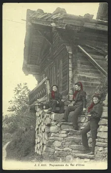 carte postale PAYSANNES DU VAL D'ILLIEZ 4P1182  Photo