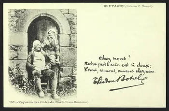 carte postale BRETAGNE, PAYSANS DES COTES-DU-NORD, RECTO EN BRETON 4P1213 Photo