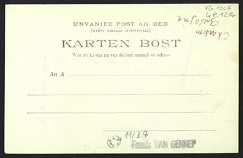 carte postale BRETAGNE, PAYSANS DES COTES-DU-NORD, RECTO EN BRETON 4P1214 Photo