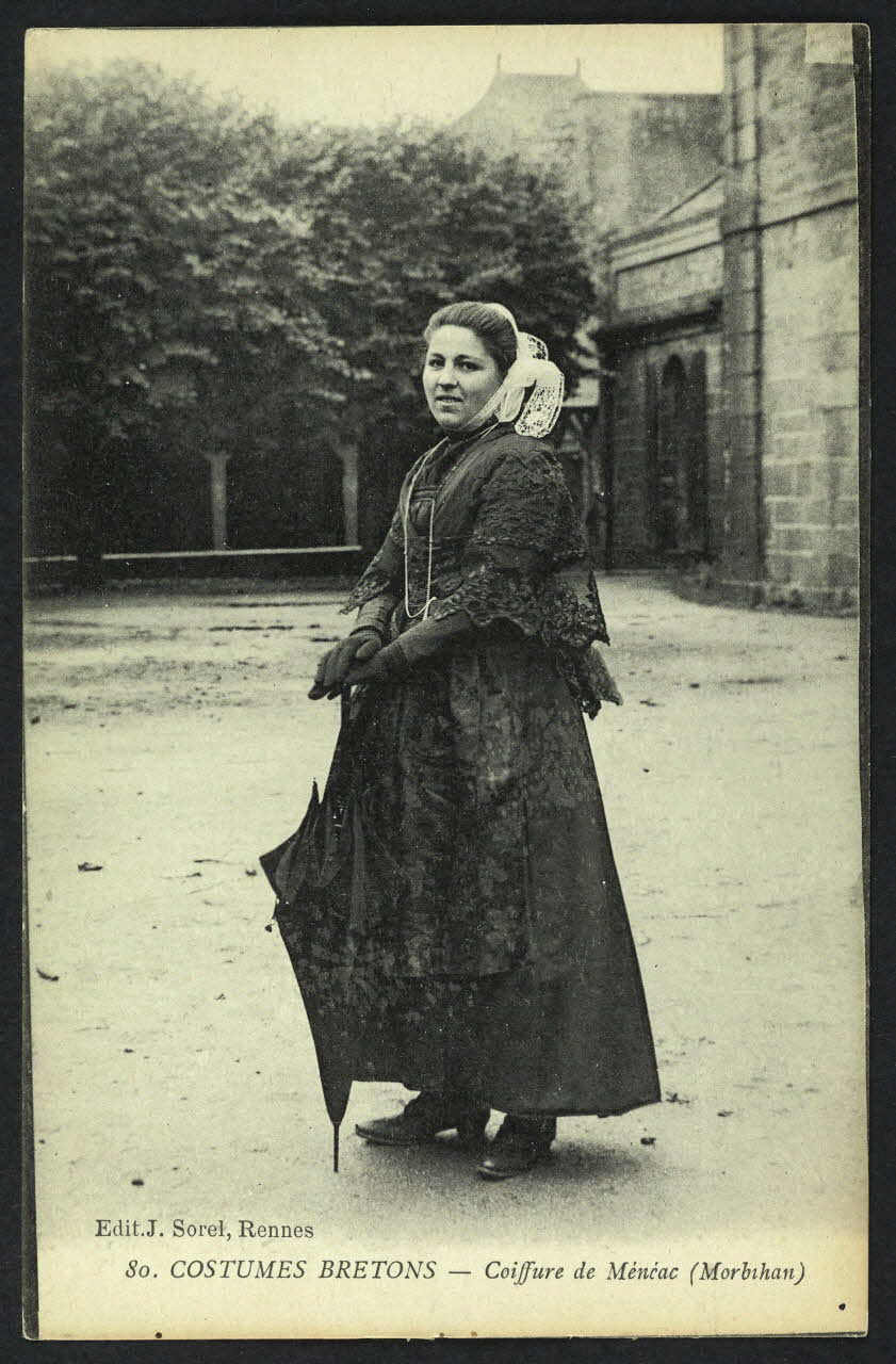 carte postale COSTUMES BRETONS, COIFFURE DE RENIAC 4P1220 Photo