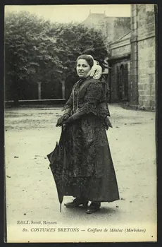 carte postale COSTUMES BRETONS, COIFFURE DE RENIAC 4P1220 Photo