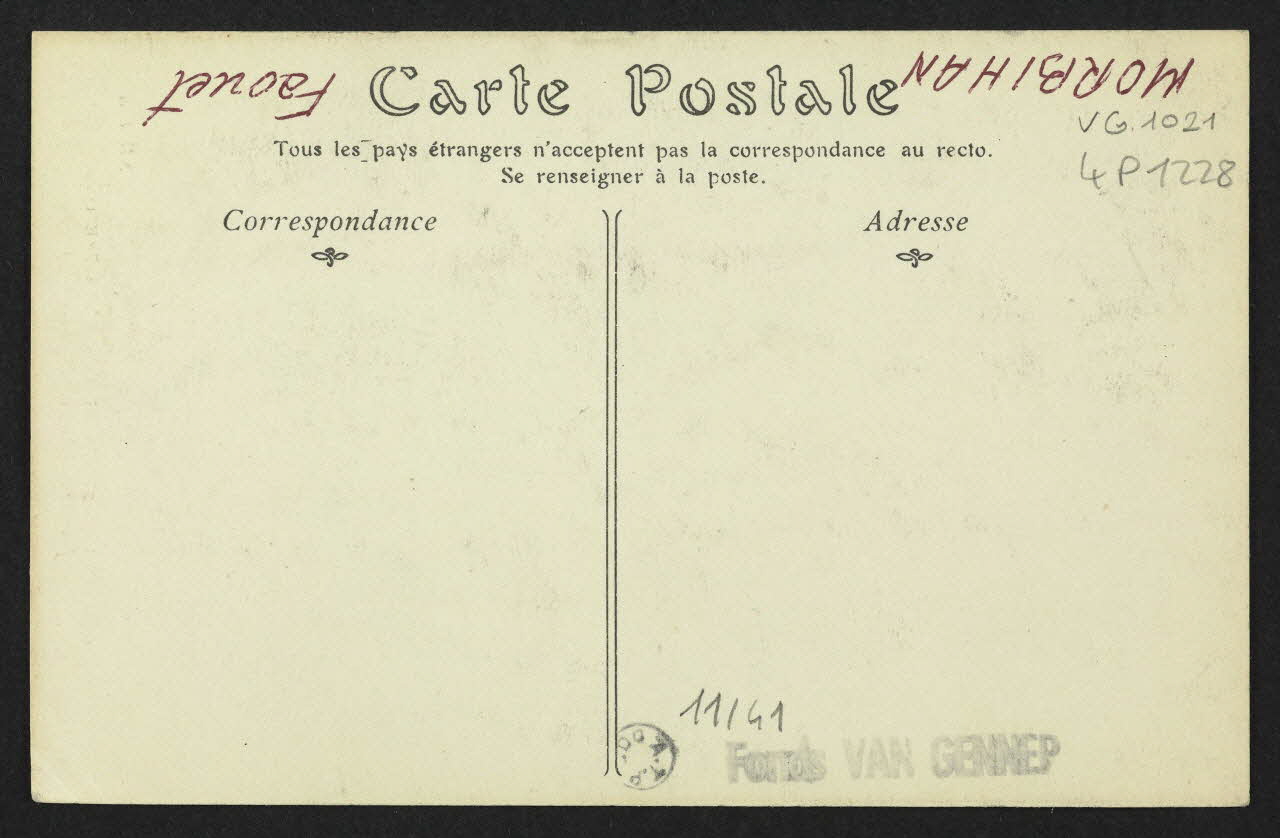 carte postale COUTUMES, MOEURS ET COSTUMES BRETON ; J. F. DU FAOUET 4P1228 Photo