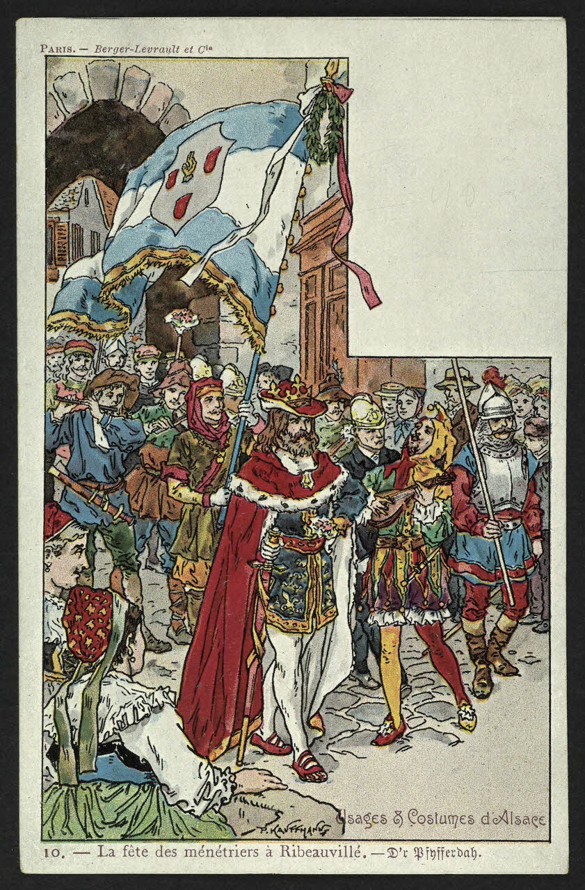 carte postale LA FETE DES MENETRIERS A RIBEAUVILLE-D'R PEYFFERDAH 4P1234 Photo