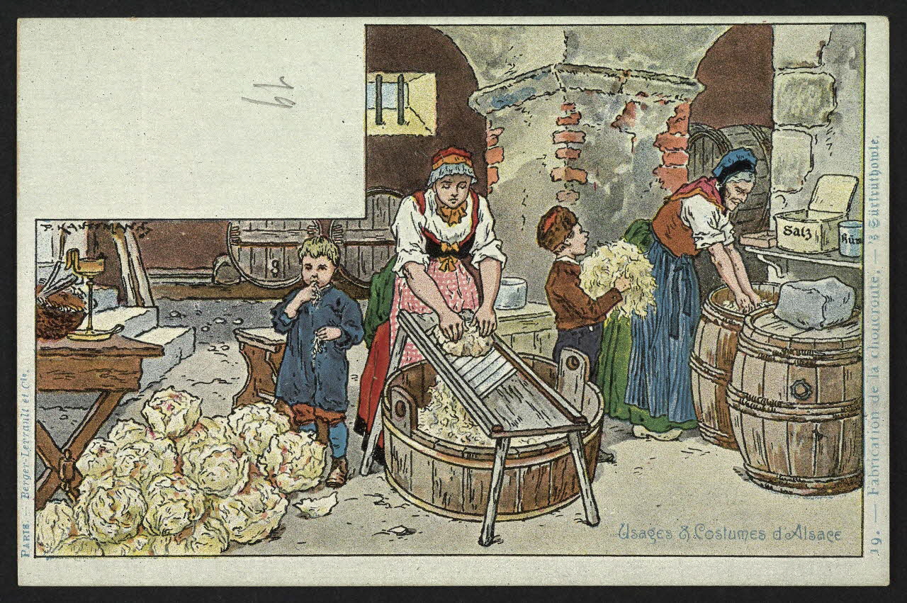 carte postale FABRICATION DE LA CHOUCROUTE-'S SURKRUTHOWLE 4P1236 Photo