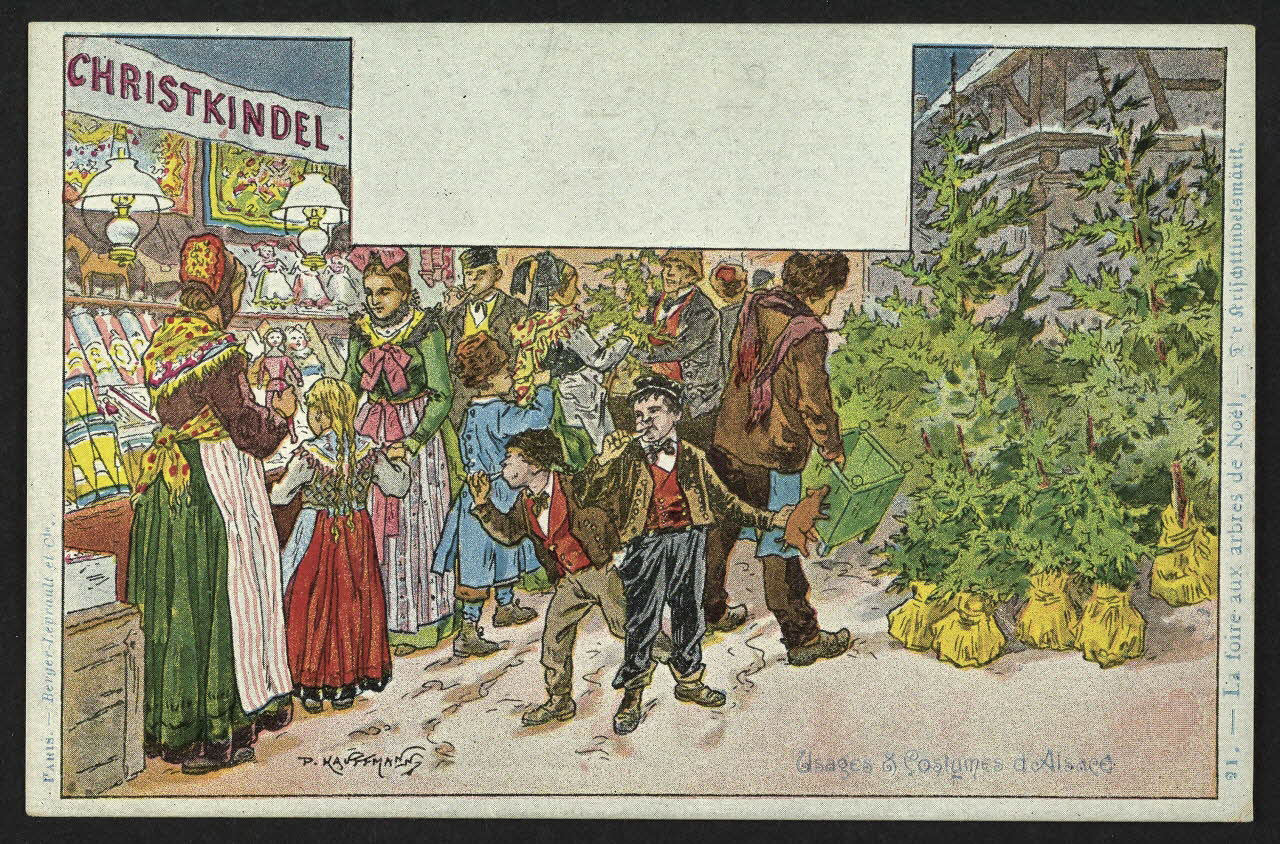 carte postale LA FOIRE AUX ARBRES DE NOEL-D'R KRISCHTKINDELSMARIK 4P1238 Photo