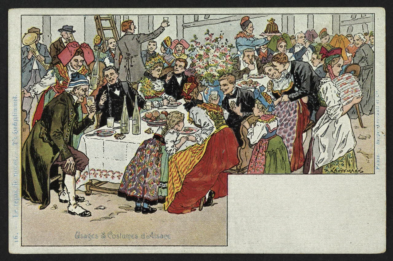 carte postale LE REPAS DE NOCES-D'R HOCHZYTIMMES 4P1239 Photo