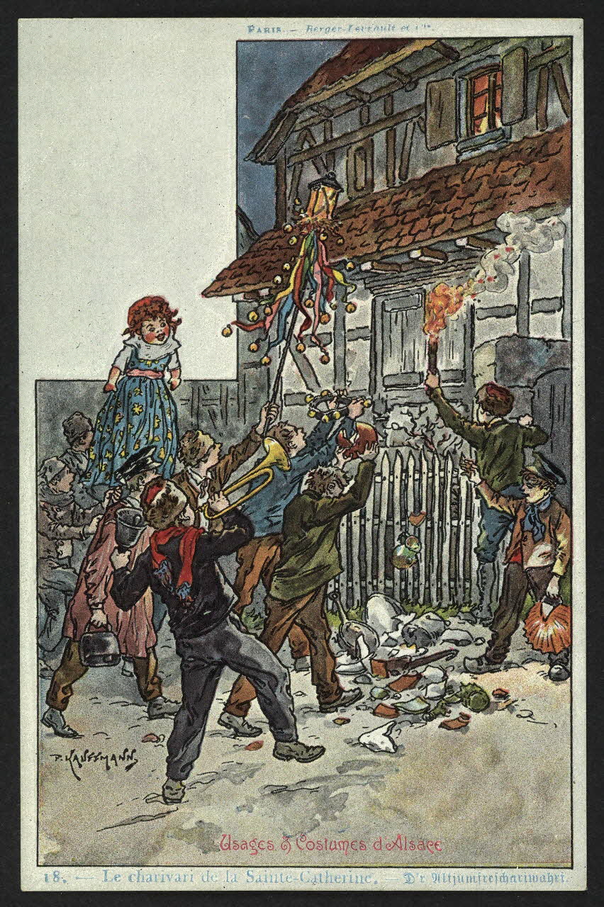 carte postale CHARIVARI DE LA SAINTE-CATHERINE-D'R ALTJUMFRESCHARIWAHRI 4P1240 Photo