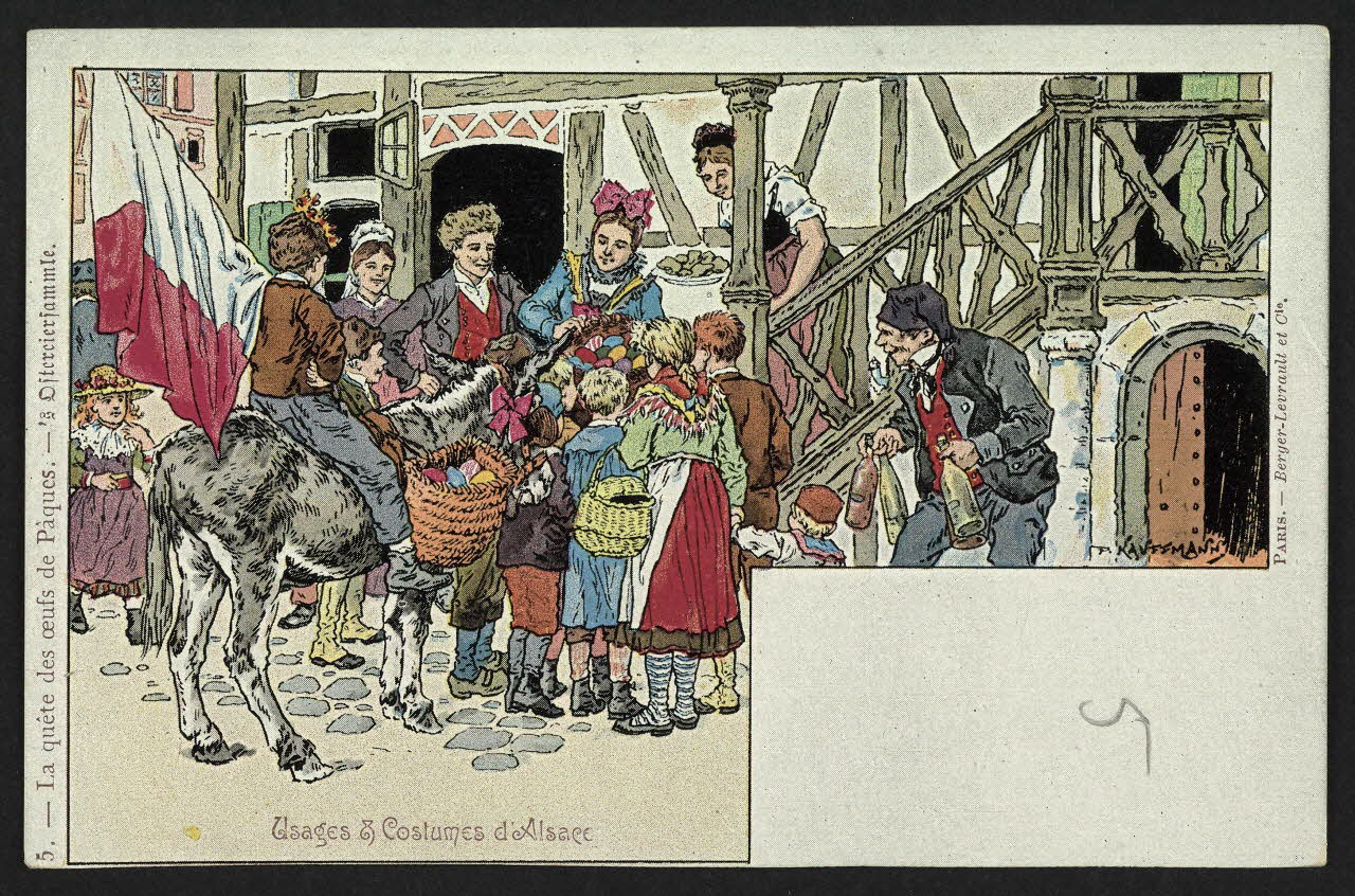 carte postale LA QUETE DES OEUFS DE PAQUES-'S OSTEREIERSAMMLE 4P1243 Photo