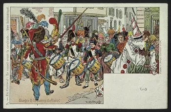 carte postale EN CARNAVAL : LE RAPPEL AVANT LA CAVALCADE 4P1244  Photo