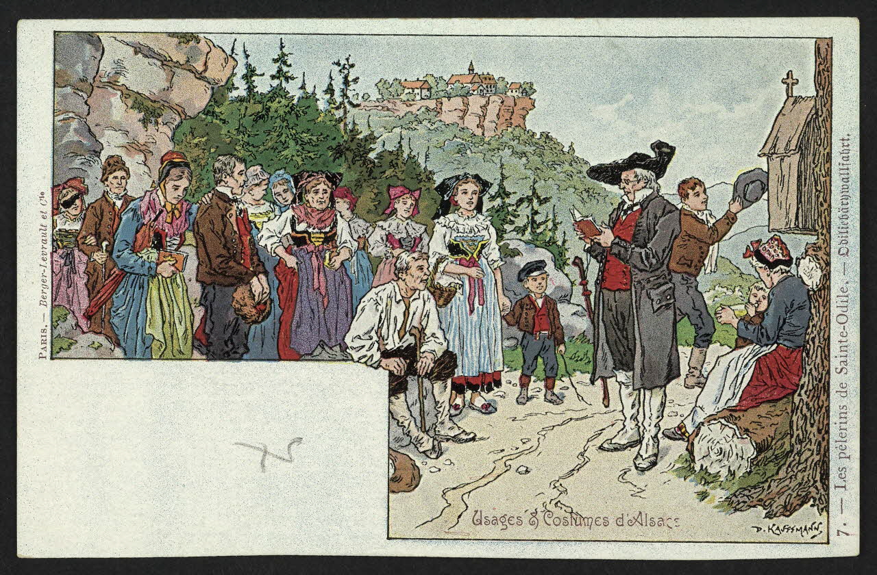 carte postale LES PELERINS DE SAINT-ODILE-ODILIEBARYWALLJAHRT 4P1248 Photo
