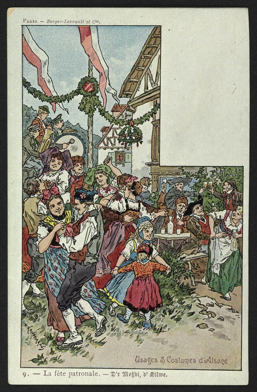 carte postale LA FETE PATRONALE-D'R MESDI, D'KILWE 4P1049 Photo