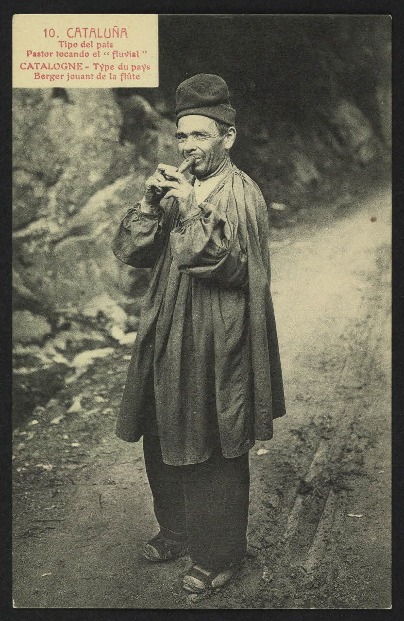 carte postale BERGER JOUANT DE LA FLUTE-TRADUCTION EN CATALAN 4P1251 Photo