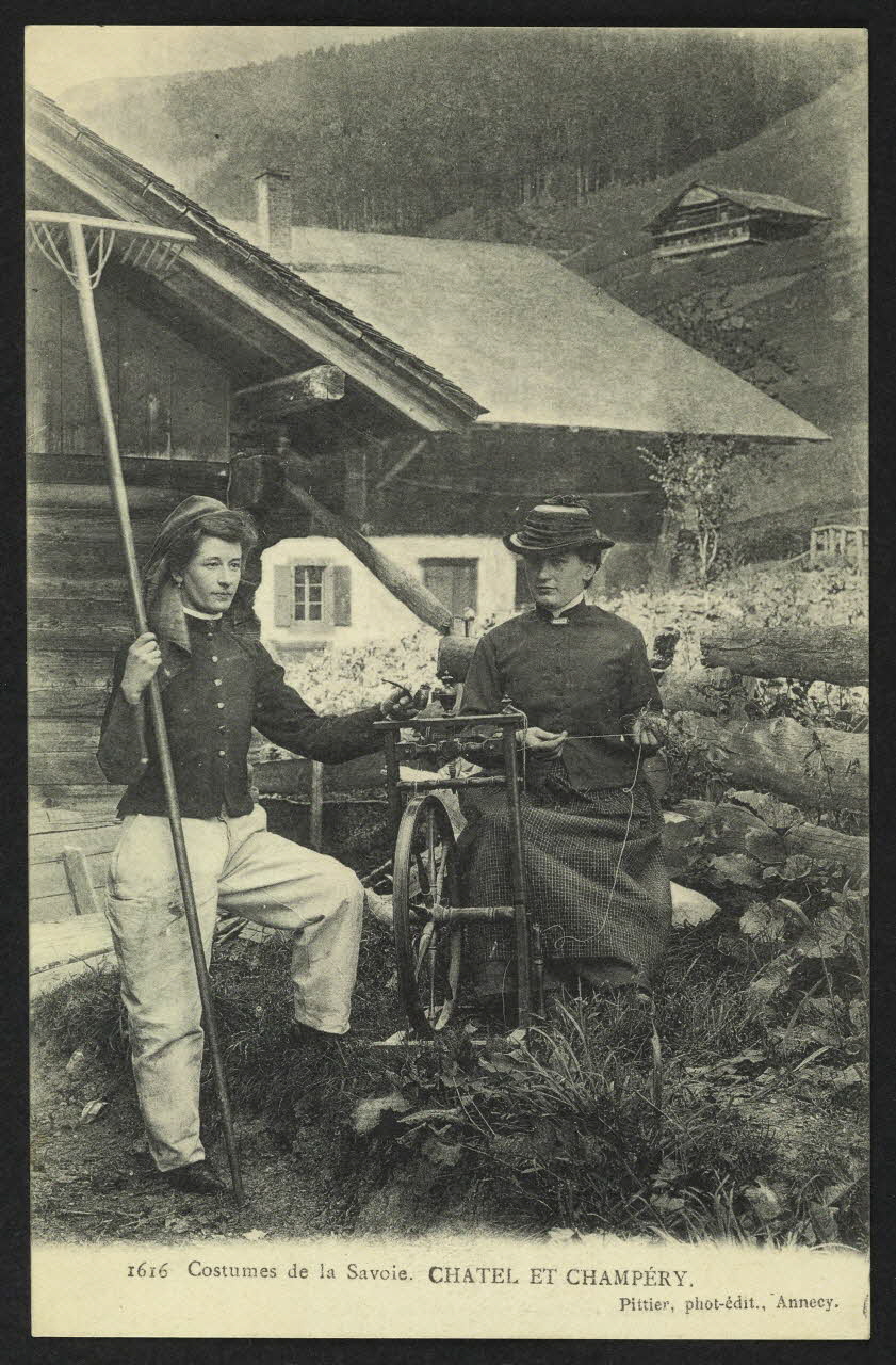 carte postale COSTUMES DE LA SAVOIE-CHATEL ET CHAMPERY 4P1296 Photo