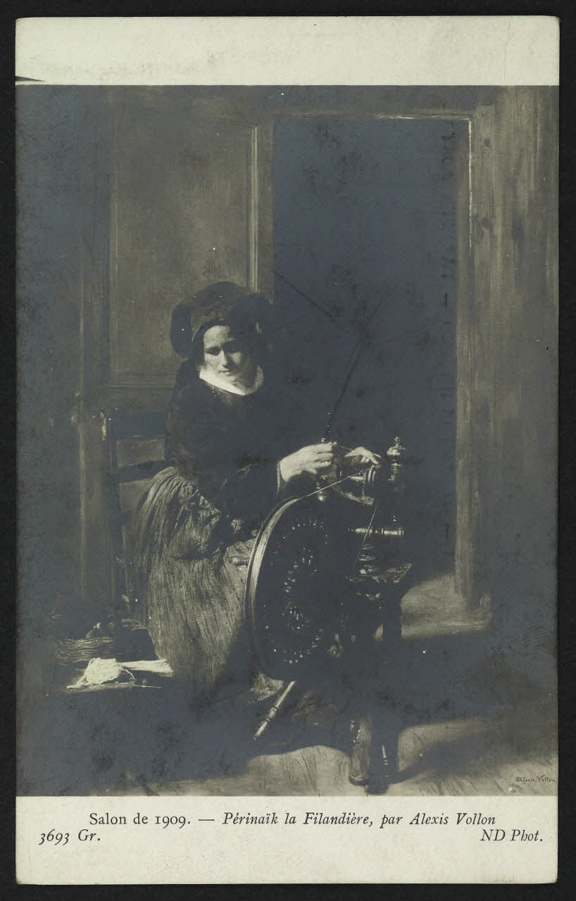 Neurdein Frères carte postale ORIGINAL D'ALEXIS VOLLON, PERINAIK LA FILANDIERE 1909 4P1307 Photo