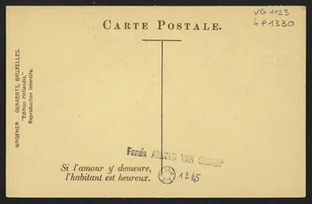 carte postale SI L'AMOUR Y DEMEURE, L'HABITANT EST HEUREUX 4P1330 Photo