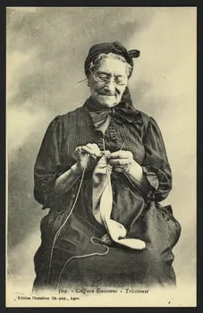 carte postale COIFFURE GASCONNE, TRICOTEUSE 4P1341  Photo