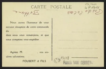 carte postale FAIENCERIE D'ART FOUBERT, ACCUSE DE RECEPTION 4P1411 Photo