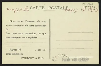 carte postale FAIENCERIE D'ART FOUBERT, ACCUSE DE RECEPTION 4P1413 Photo