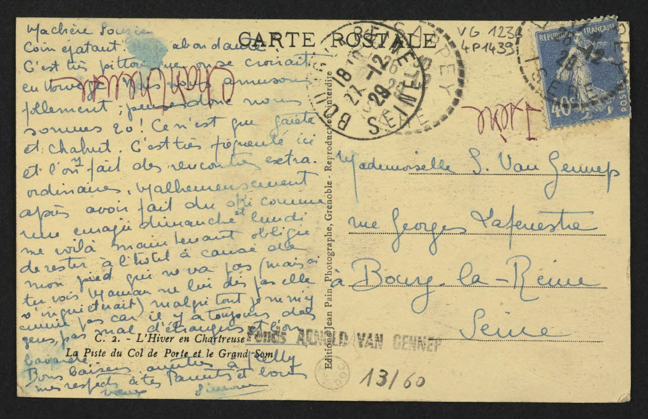 carte postale L'HIVER EN CHARTREUSE 4P1439 Photo