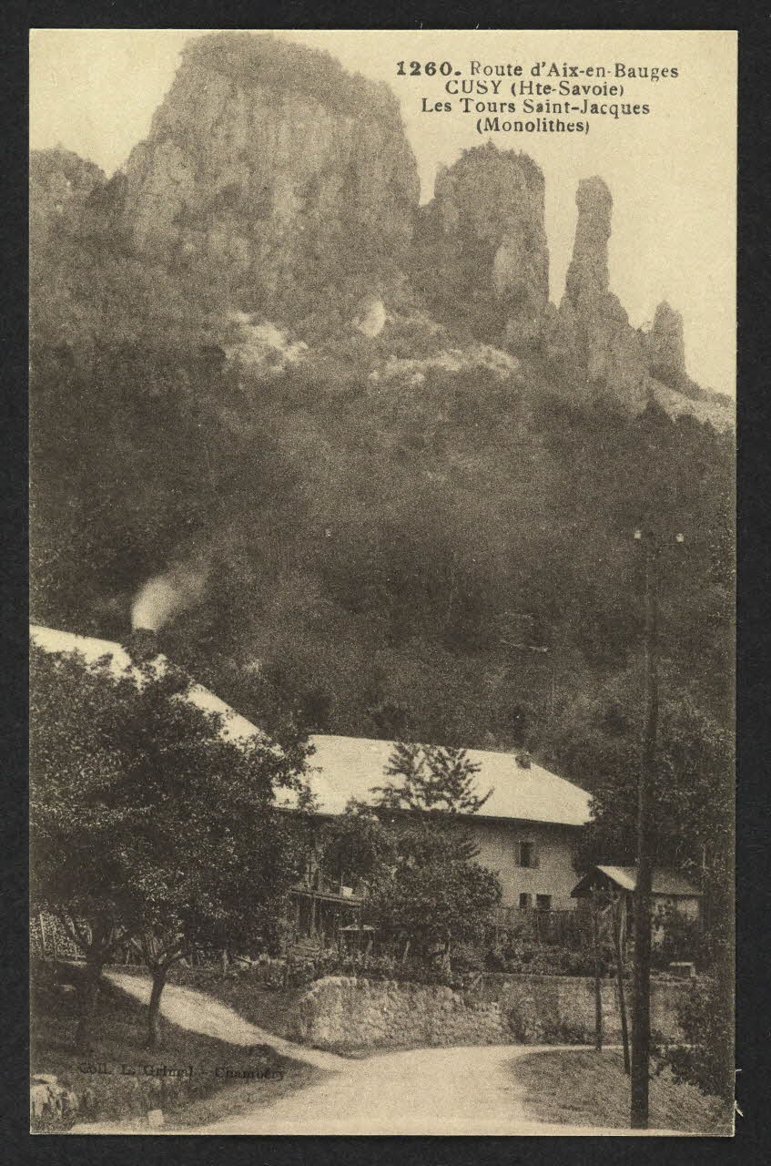 carte postale ROUTE D'AIX-EN-BAUGES, LES TOURS SAINT-JACQUES 4P1519 Photo