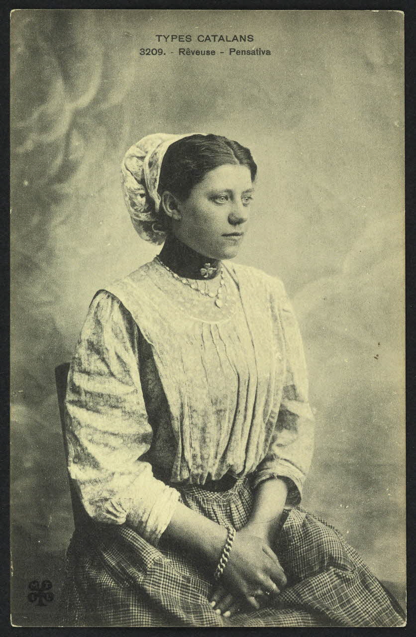 carte postale TYPES CATALANS, REVEUSE, PENSATIVA 4P937 Photo