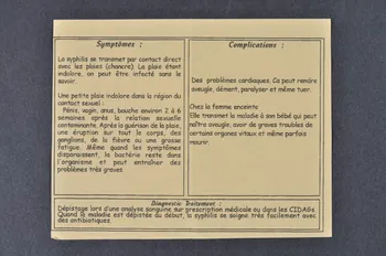 Association "Le Tipi" flyer Maladies sexuellement transmissibles  : La syphilis Provence-Alpes-Côte d'Azur, France 2002 2002.121.12.1 Photo Mucem