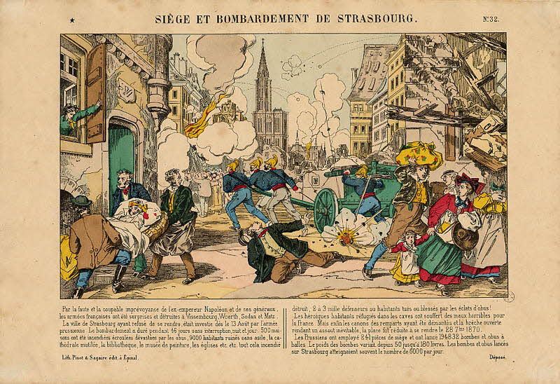 Pinot et Sagaire estampe SIEGE ET BOMBARDEMENT DE STRASBOURG. Lorraine, France 1871-1872 1953.86.1129 Photo