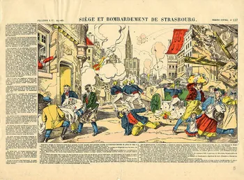 Pellerin estampe SIEGE ET BOMBARDEMENT DE STRASBOURG. Lorraine, France 1890 1950.39.934 Photo