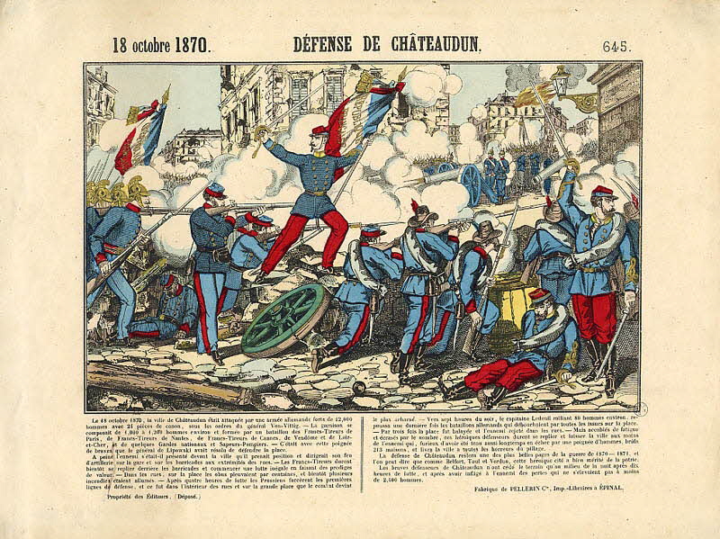Pellerin estampe 18 octobre 1870. DEFENSE DE CHATEAUDUN. Lorraine, France 1870 1953.86.1138 Photo