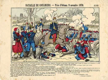 Pellerin estampe BATAILLE DE COULMIERS. - Prise d'Orléans. 9 novembre 1870. Lorraine, France 1870 1950.39.960 Photo