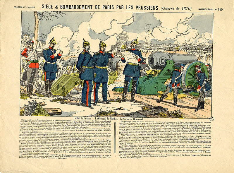 Pellerin estampe SIEGE & BOMBARDEMENT DE PARIS PAR LES PRUSSIENS (Guerre de 1870) Lorraine, France 1870 1950.21.585 Photo
