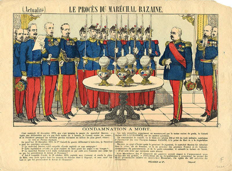 Pellerin estampe LE PROCES DU MARECHAL BAZAINE. Lorraine, France 1873 1950.39.1051 Photo