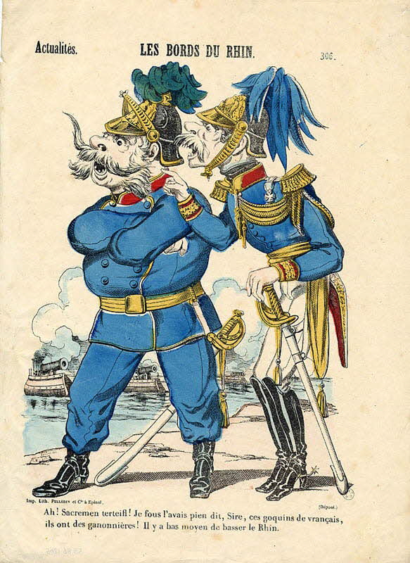 Pellerin estampe Actualités. LES BORDS DU RHIN. Lorraine, France 1870 1953.86.1205 Photo