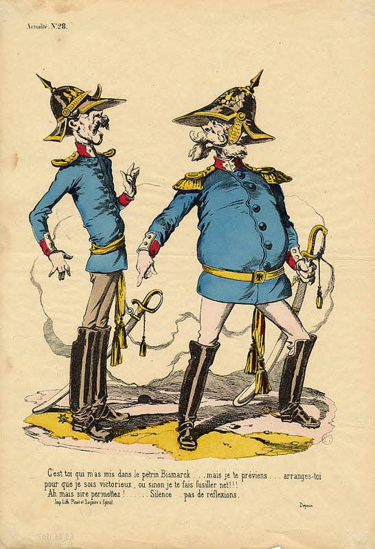 Pinot et Sagaire estampe C'est toi qui m'as mis dans le pétrin Bismarck... Lorraine, France 1870 1953.86.1207 Photo
