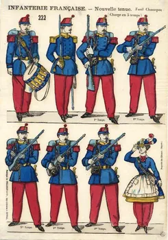 Pellerin à registres (2) INFANTERIE FRANCAISE. - Nouvelle tenue. Fusil Chassepot. Lorraine, France 1863-1873 1953.86.2299 Photo