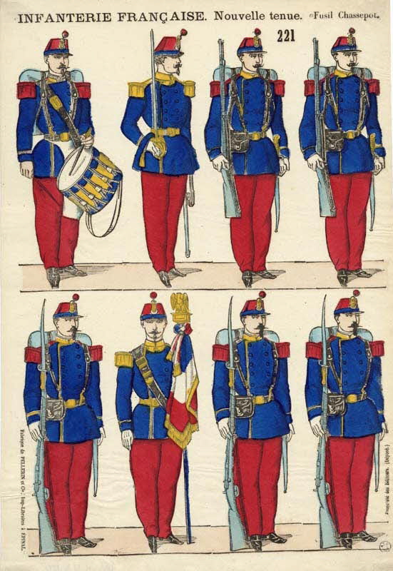 Pellerin à registres (2) INFANTERIE FRANCAISE. Nouvelle tenue. Fusil Chassepot. Lorraine, France 1870 1953.86.2296 Photo