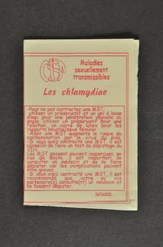 Association "Le Tipi" flyer Maladies sexuellement transmissibles  : La chlamydiae France 2002 2002.121.12.6  Photo Mucem