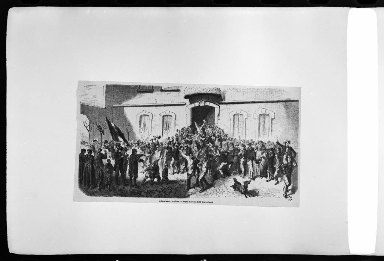 Microfilm photographie Le tirage au sort Alsace, France 1972 Ph.1972.25.597 Photo