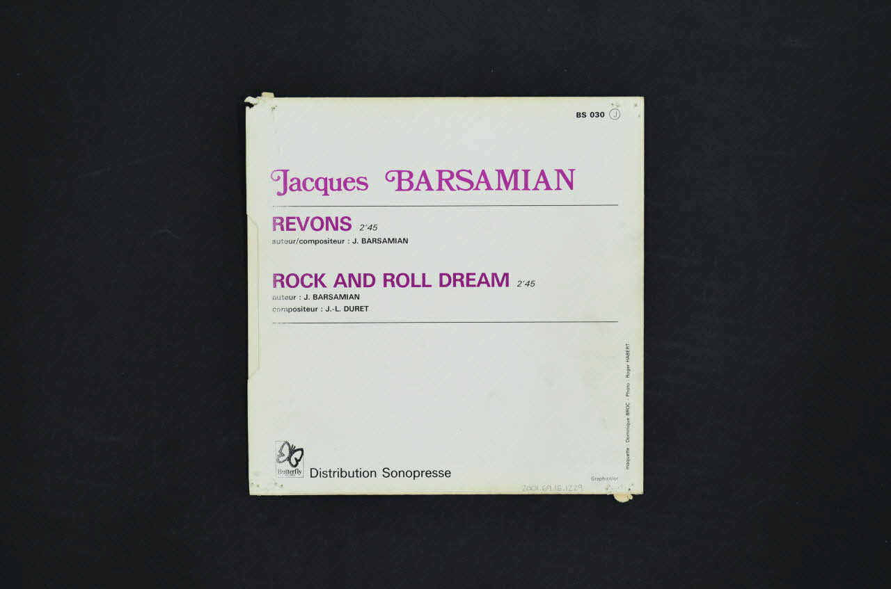 pochette de disque Rock and roll dream 2001.69.16.1229  Photo Mucem