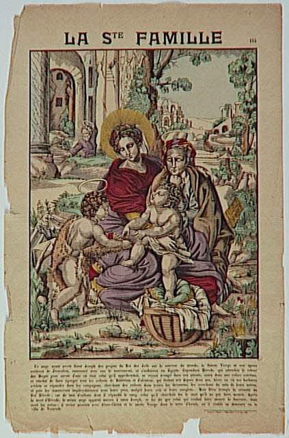 Pellerin ; Raphaël estampe LA STE FAMILLE Lorraine, France 1883-1893 1950.21.450 Photo RMN-Grand Palais (Mucem)