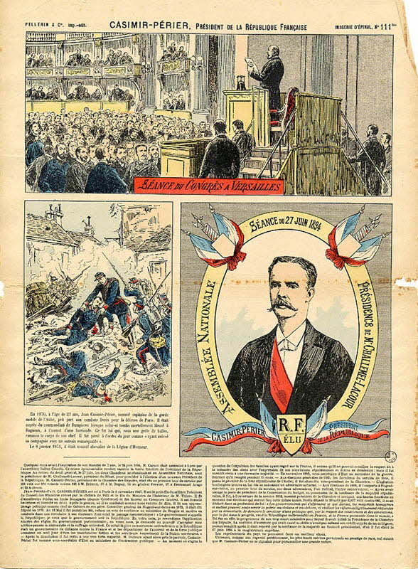 Pellerin à compartiments (3) CASIMIR-PÉRIER, PRESIDENT DE LA REPUBLIQUE FRANCAISE Lorraine, France 1894 1953.41.97 Photo