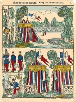 Pellerin à compartiments (5) DECORS DE THEATRE MILITAIRE. - Camp français et accessoires. Lorraine, France 1848-1858 1953.86.2827 Photo